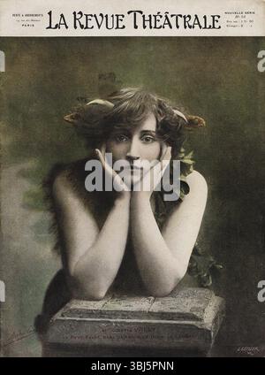 Colette è reporter "le Matin" durante il primo volo del Caudron Aircraft nel 1919, 1919. Collezione privata. Foto Stock