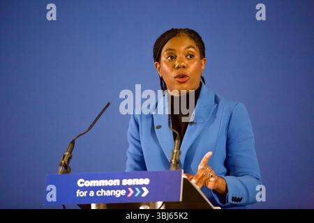 Edimburgo, Regno Unito, 13 giugno 2025: Il leader del partito conservatore Kemi Badenoch si rivolge alla conferenza scozzese del partito allo stadio Murrayfield. Credito: DB Media Services / Alamy Live Foto Stock