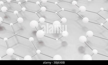 Rendering 3d della struttura molecolare. Generato dal computer Foto Stock