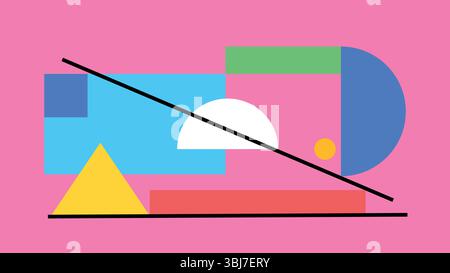 Moderno sfondo rosa astratto Illustrazione Vettoriale