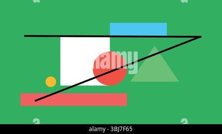 Sfondo verde geometrico minimo Illustrazione Vettoriale