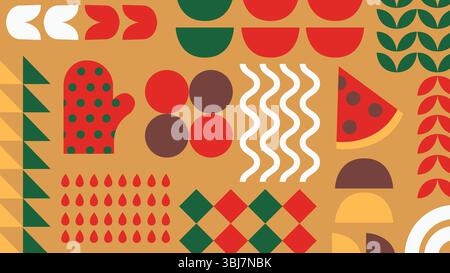 Sfondo icone consegna pizza-0168 Illustrazione Vettoriale