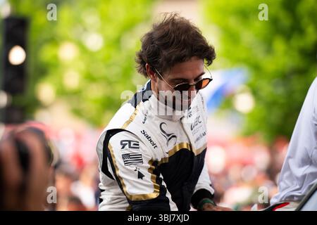 FELIX da COSTA Antonio (por), AF Corse, Oreca 07 - Gibson, #183, LMP2, ritratto durante la Parata piloti della 24 ore di le Mans 2025, 4° round del Campionato Mondiale Endurance FIA 2025, il 13 giugno 2025 a le Mans, Francia Foto Stock