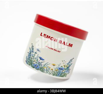 Balsamo al limone. Utilizzato per promuovere la calma, migliorare l'umore e sostenere la salute digestiva. Foto Stock