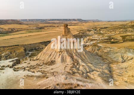 Badlans di Navarra dessert nel sud dei Paesi Baschi, nel nord della Spagna Foto Stock