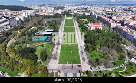 Skyline di Lisbona in Portogallo. Il panorama europeo. Destinazione del viaggio. Splendido punto di riferimento turistico. Distretto di Lisbona in Portogallo. Foto Stock