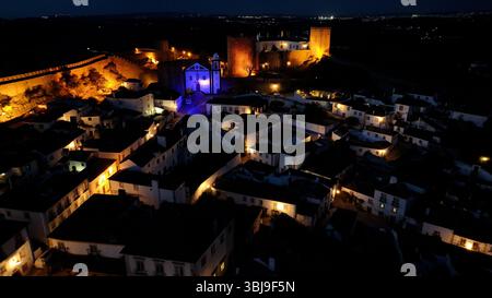 Obidos Skyline in Portogallo. Bellissimo paesaggio europeo. Destinazione del viaggio. Obidos a Leiria Portogallo. Foto Stock