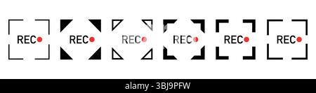Reg. Impostare il segno di registrazione. Registrazione in corso. Illustrazione di stock vettoriale Illustrazione Vettoriale