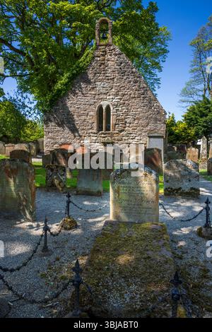La lapide di William Burns presso Auld Kirk, Ayrshire, Scozia Foto Stock