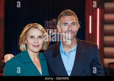 Susan Link und Micky Beisenherz bei der Aufzeichnung der WDR-Talkshow "Kölner Treff" im WDR Studio BS 3. Köln, 03.05.2024 Foto Stock