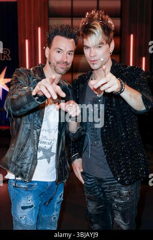 Andreas Ehrlich, Chris Ehrlich bei der Aufzeichnung der WDR-Talkshow 'Kölner Treff' im WDR Studio BS 3. Köln, 05.12.2024 Foto Stock