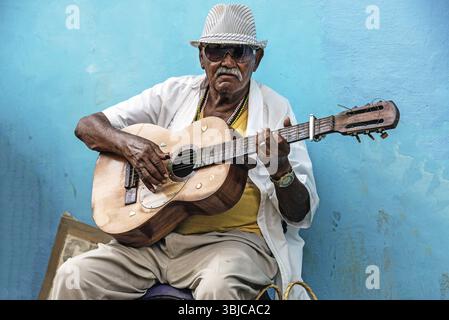 Chitarrista cubano Foto Stock