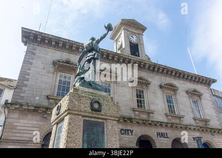 Truro City Council, Municipal Building, Boscawen Street, Truro, Cornovaglia, Inghilterra, Regno Unito Foto Stock