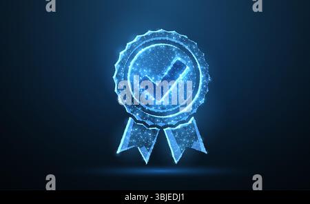 Controllo icona bassa qualità poli. Illustrazione Vettoriale