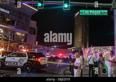 Las Vegas, Nevada, Stati Uniti. 14 giugno 2025. Vista della "No Kings March" su Las Vegas Blvd a Las Vegas, Nevada, il 14 giugno 2025. Crediti: Dee CEE Carter/Media Punch/Alamy Live News Foto Stock