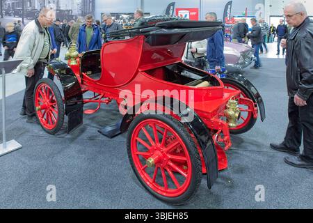 Lahti, Finlandia – 3 maggio. 2025: Auto Cadillac Model K (1907) al Classic Motor Show al Lahti Exhibition and Convention Centre. Foto Stock