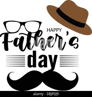 T Shirt Design per il giorno del papà Illustrazione Vettoriale