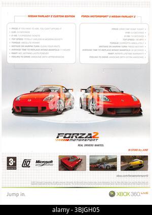 2007 forza Motorsport 2 gioco di simulazione di corse sviluppato da Turn 10 Studios per la promozione Xbox 360 Foto Stock