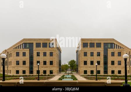 Edifici Herschler East e West nel centro di Cheyenne, Wyoming Foto Stock
