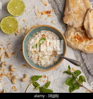 Salsa indiana di cocco: Salsa cremosa piccante Foto Stock