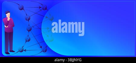 Struttura decisionale per identificare un problema o un'opportunità nel processo decisionale. Morfismo del vetro. Modello rettangolare. Illustrazione vettoriale. Illustrazione Vettoriale