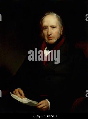 Briggs, Henry Perronet; Sir George Cayley, 6th BT; National Portrait Gallery, Londra; http://www.artuk.org/artworks/sir-george-cayley-6th-bt-155292 Foto Stock