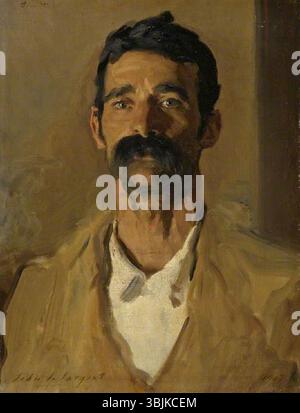Sargent, John Singer; Studio di un contadino siciliano; Museo Fitzwilliam; http://www.artuk.org/artworks/study-of-a-sicilian-peasant-4791 Foto Stock