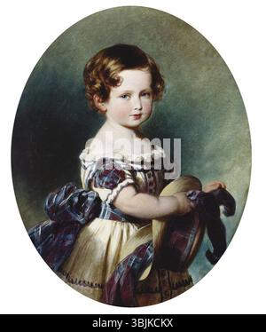 Franz Xaver Winterhalter (1805–1873) dipinse il principe Alfredo (1844–1900) nel 1846. Il ritratto a olio su tela raffigura Alfredo, duca di Sassonia-Coburgo e Gotha, mostrando ritratti reali del XIX secolo con attenzione all'abbigliamento formale e allo status. Foto Stock