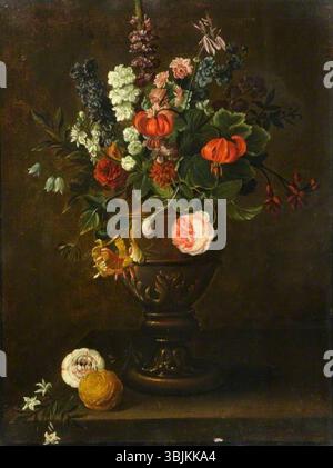Monnoyer, Jean-Baptiste; pezzo di fiori; Musei Sheffield; http://www.artuk.org/artworks/flower-piece-70933 Foto Stock