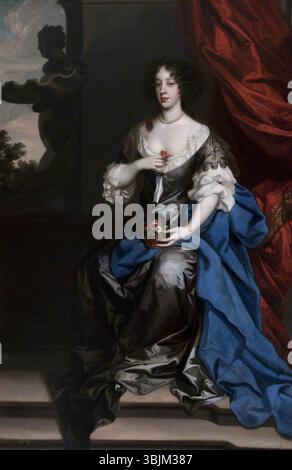 Lely, Peter; Maria di Modena (1658-1718), come Duchessa di York; National Trust, Kedleston Hall and Eastern Museum; http://www.artuk.org/artworks/mary-of-modena-16581718-as-duchess-of-york-172105 Foto Stock