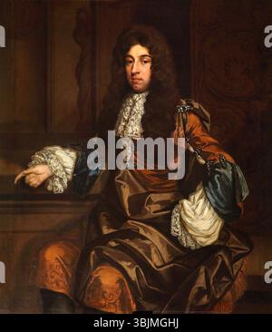 Kneller, Godfrey; Sir Richard Onslow (1654-1717), III barone Onslow di Onslow, Speaker della camera dei comuni (1708-1710); National Trust, Clandon Park; http://www.artuk.org/artworks/sir-richard-onslow-16541717-3rd-bt-1st-baron-onslow-of-onslow-speaker-of-the-house-of-commons-17081710-216906 Foto Stock