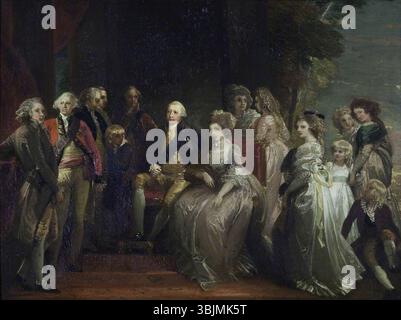 Stothard, Thomas; Giorgio III (1738-1820), e la sua famiglia; National Trust, Upton House; http://www.artuk.org/artworks/george-iii-17381820-and-his-family-132000 Foto Stock