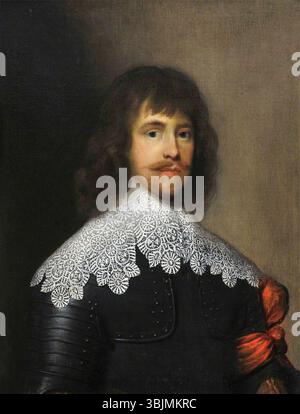 Johnson, Cornelius; Richard Herbert (1606-1655), II barone Herbert di Chirbury; National Trust, Powis Castle; http://www.artuk.org/artworks/richard-herbert-c-16061655-2nd-baron-herbert-of-chirbury-102240 Foto Stock