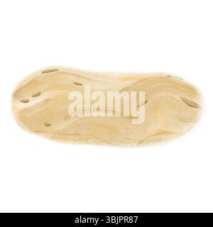 Illustrazione ad acquerello della consistenza di sabbia dorata morbida. Foto Stock