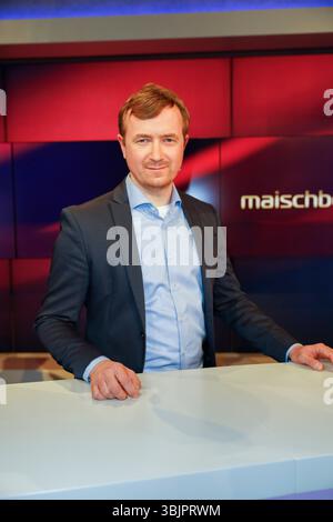 Demian von Osten in der ARD-Talkshow 'maischberger' im WDR Studio B. Köln, 25.04.2023 Foto Stock