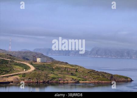 Paesaggi del nord sulle rive del Mare di Barents Foto Stock
