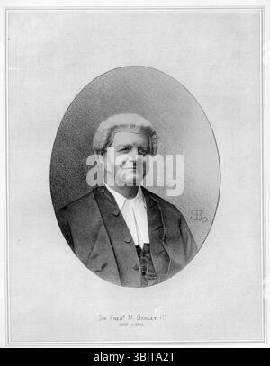 Sir JFrederick Matthew Darley (1830 – 1910) sesto giudice capo del nuovo Galles del Sud, un eminente avvocato, un membro del Parlamento del nuovo Galles del Sud, tenente governatore del nuovo Galles del Sud, e un membro del Consiglio privato britannico. Foto Stock