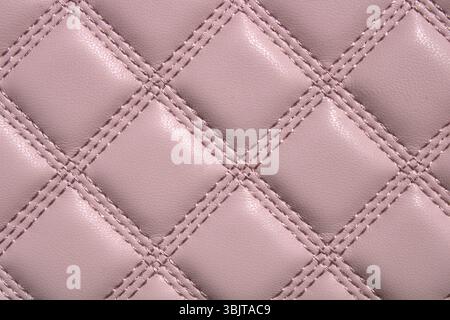 portafoglio in pelle rosa con interno beige Foto Stock