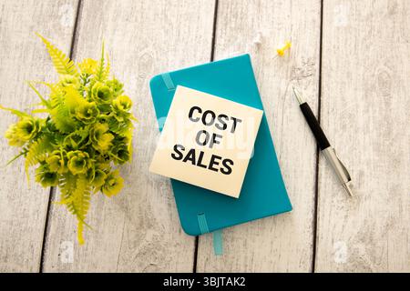 Il costo per vendita CPS viene visualizzato utilizzando un testo. Foto Stock