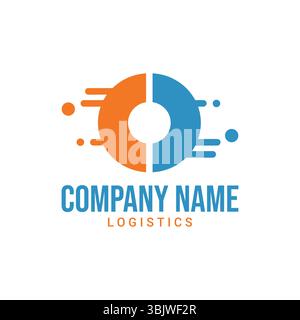 Lettera iniziale o logo logistico, utilizzato per i disegni del logo Fast Express Delivery Illustrazione Vettoriale