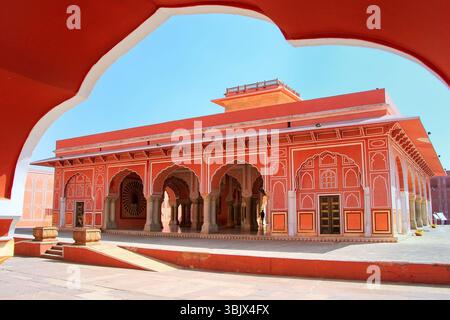 Diwan-i-Khas - sala del pubblico privato nel Palazzo della città di Jaipur, Rajasthan, India Foto Stock