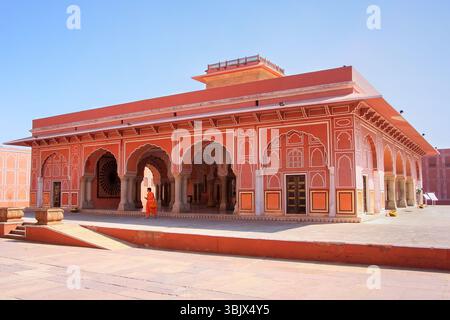 Diwan-i-Khas - sala del pubblico privato nel Palazzo della città di Jaipur, Rajasthan, India Foto Stock