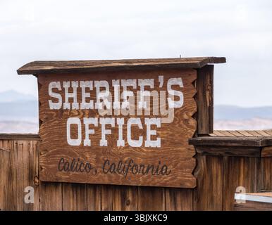 Ufficio dello sceriffo a Calico. Calico è una città fantasma della contea di San Bernardino, California, Stati Uniti Foto Stock