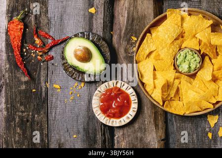 Patatine di tortilla nacho Foto Stock