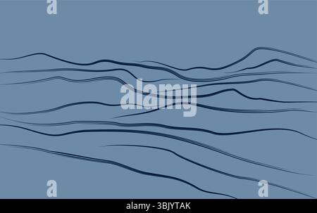 Linee ondulate Abstract Gradient Mountains Lines paesaggio Decorative Painting background Illustrazione Vettoriale