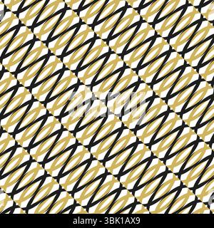 Trama a strisce diagonali. Schema giallo-blu. Ripetizione delle linee astratte. Design vettoriale moderno. Illustrazione Vettoriale