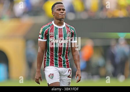 East Rutherford, Stati Uniti, 17 giugno 2025. Jhon Arias di Fluminense, durante la partita tra Fluminense e Borussia Dortmund, nel primo round del gruppo F della Coppa del mondo per club FIFA 2025, al MetLife Stadium Foto Stock