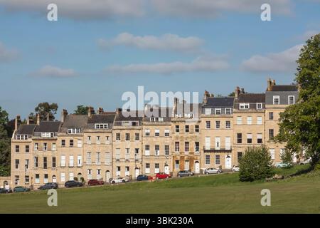 Inghilterra, Somerset, Bath, Royal Crescent e Crescent Lawn Foto Stock
