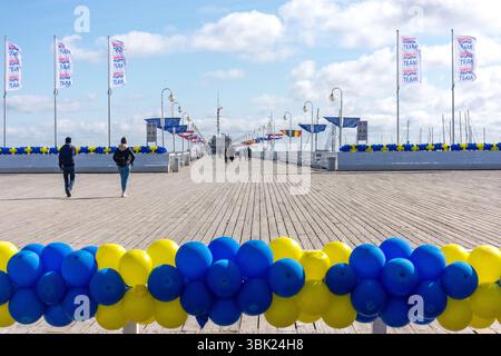Molo di Sopot (Molo W Sopocie), Plac Zdrojowy, Sopot, Voivodato della Pomerania, Plac Zdrojowy 2, 81-720 Sopot, Polonia Foto Stock