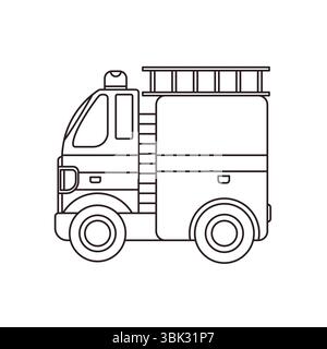 simbolo emoji veicolo di emergenza autocarro del motore antincendio simbolo icona vettore illustrazione Illustrazione Vettoriale